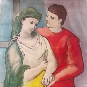 Museum Print: The Lovers, by Pablo Picasso 26x21”